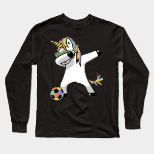 Dabbing Unicorn and Unicorn Dab Soccer Shirts Long Sleeve T-Shirt